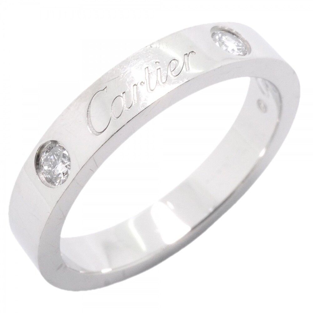 CARTIER Silver Diamond Ring #47